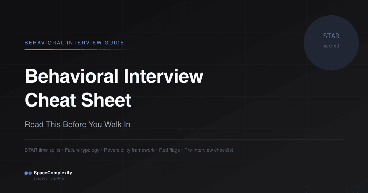 Behavioral Interview Cheat Sheet: Read This Before You Walk In