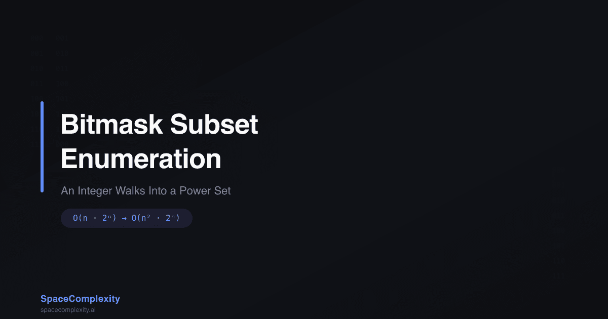 Bitmask Subset Enumeration: How Integers Map to Every Subset