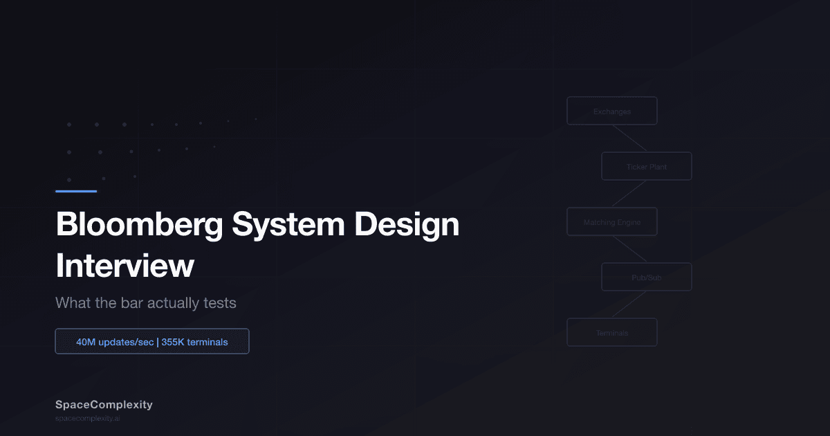 Bloomberg System Design Interview: What the Bar Actually Tests