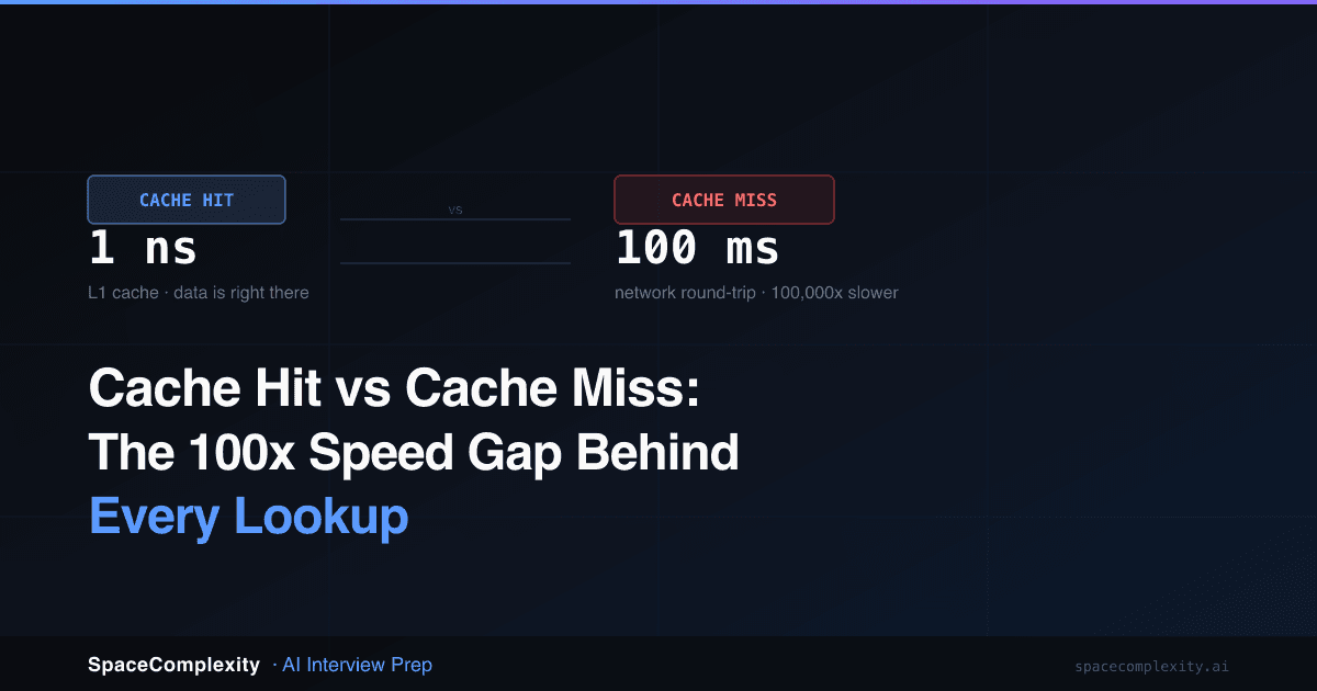 Cache Hit vs Cache Miss: The 100x Speed Gap Behind Every Lookup