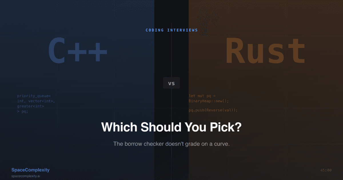 C++ vs Rust for Coding Interviews: Which Should You Pick