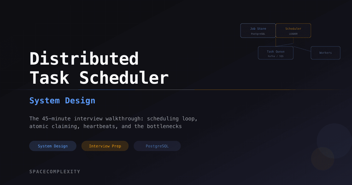 Distributed Task Scheduler System Design: The 45-Minute Interview Walkthrough