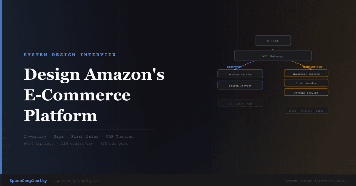 Design Amazon's E-Commerce Platform: The System Design Interview Walkthrough