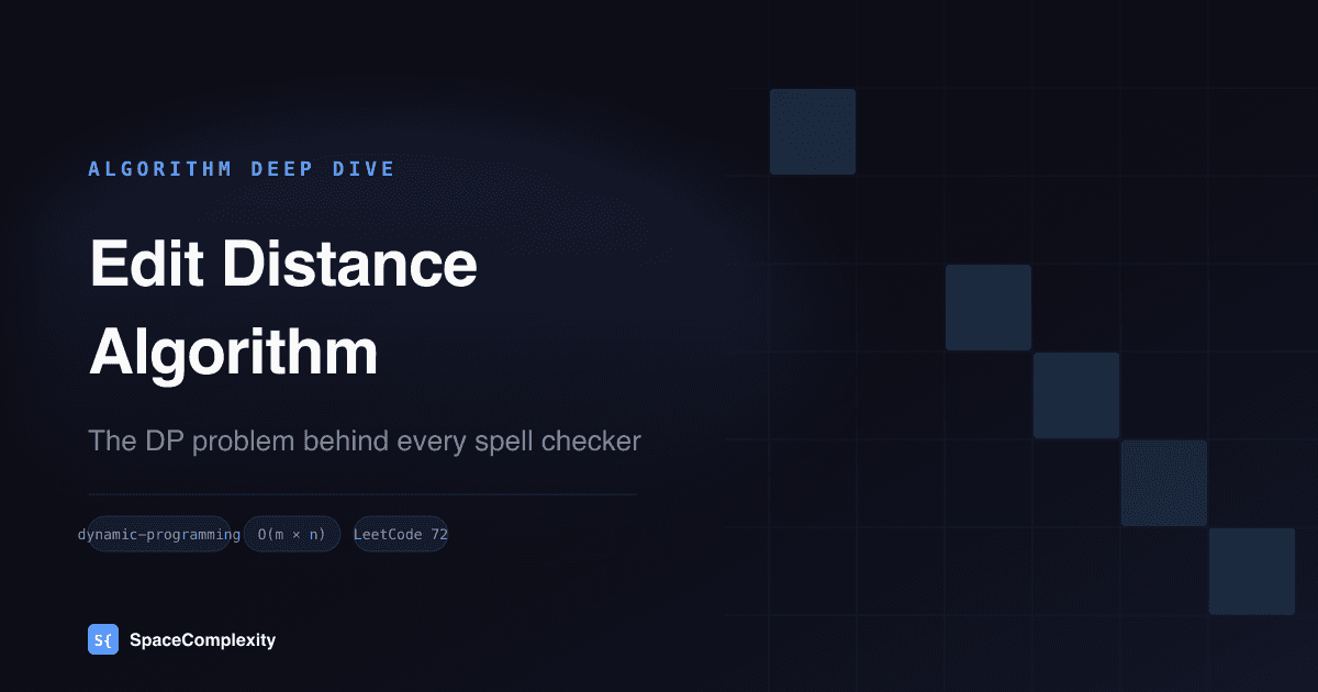 Edit Distance Algorithm: The DP Problem Behind Every Spell Checker