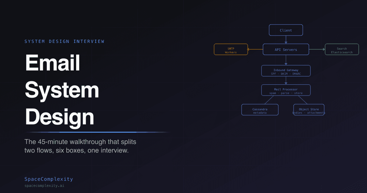 Email System Design Interview: The 45-Minute Walkthrough