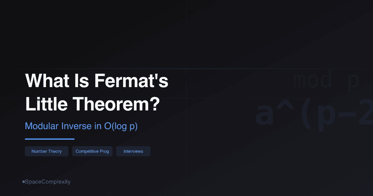 What Is Fermat's Little Theorem? Modular Inverse in O(log p)