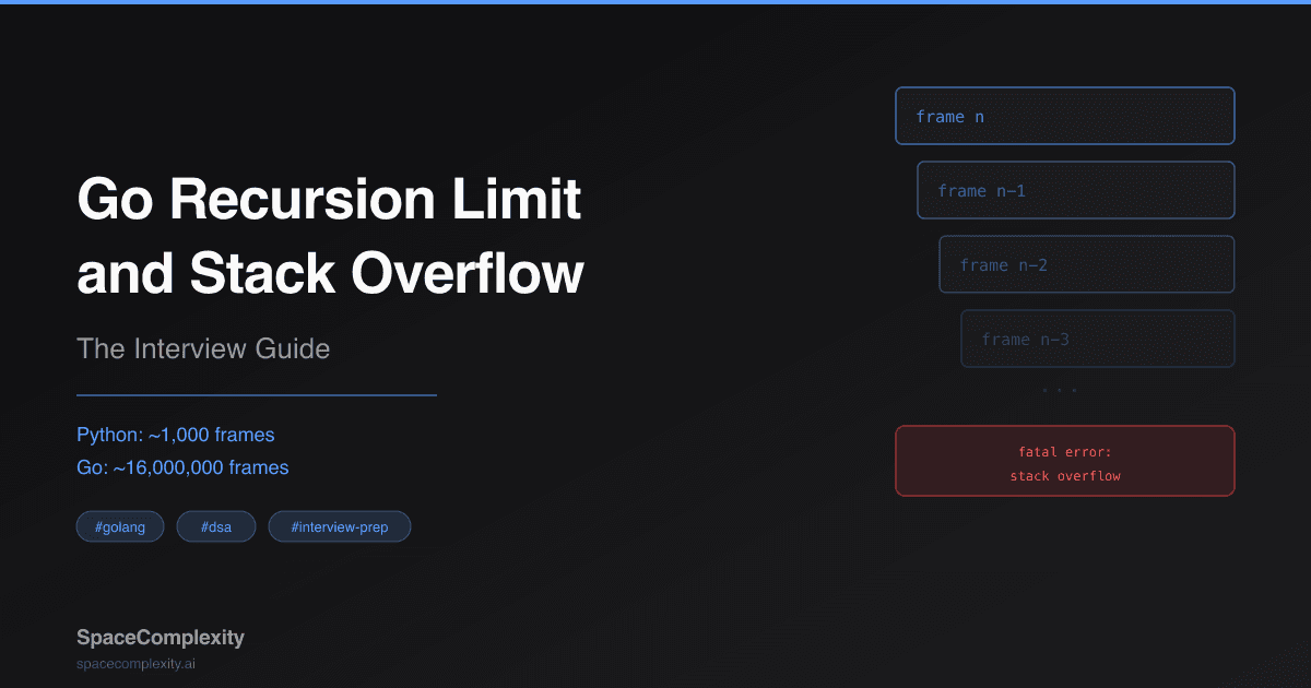 Go Recursion Limit and Stack Overflow: The Interview Guide
