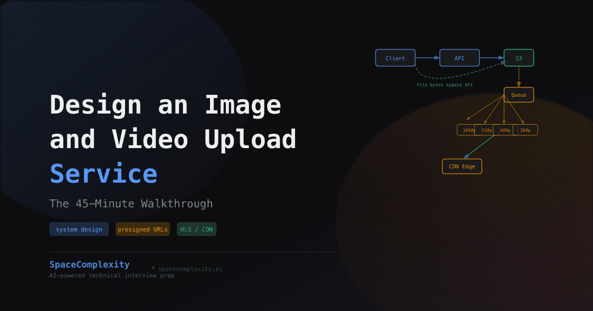 Design an Image and Video Upload Service: The 45-Minute Walkthrough