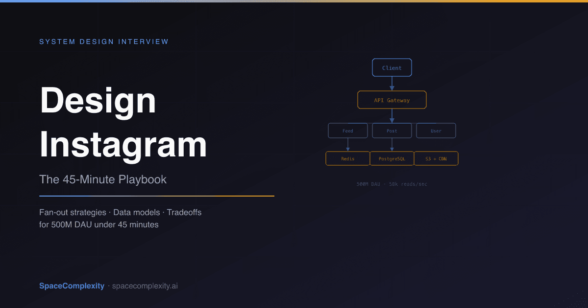 Instagram System Design Interview: The 45-Minute Playbook