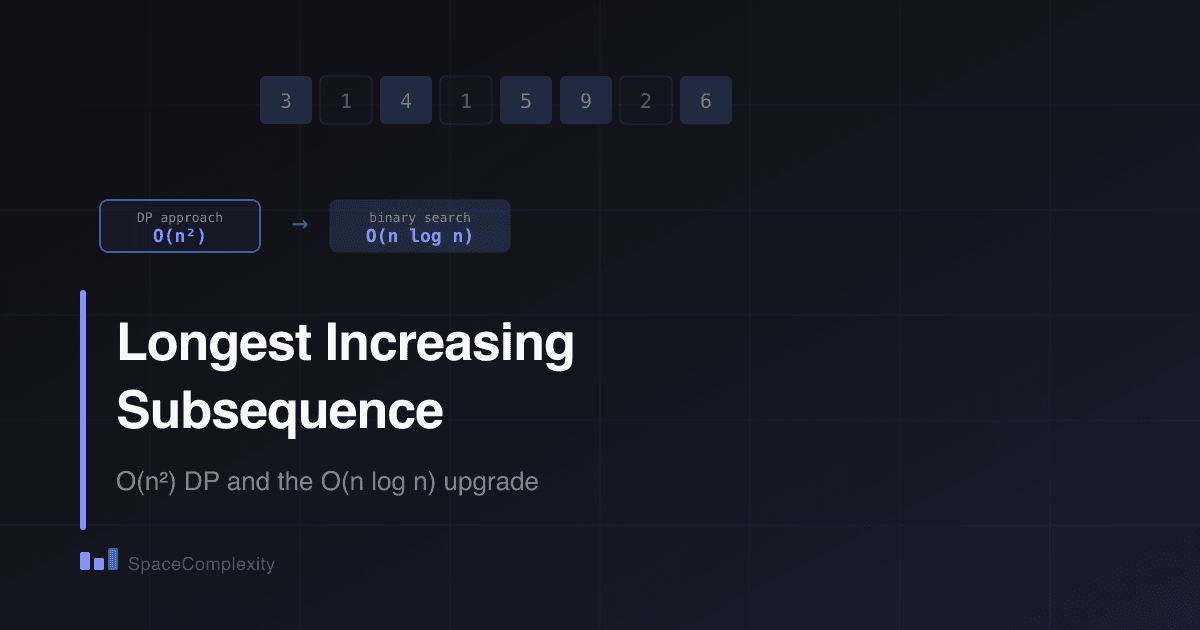 Longest Increasing Subsequence: O(n²) DP and the O(n log n) Upgrade