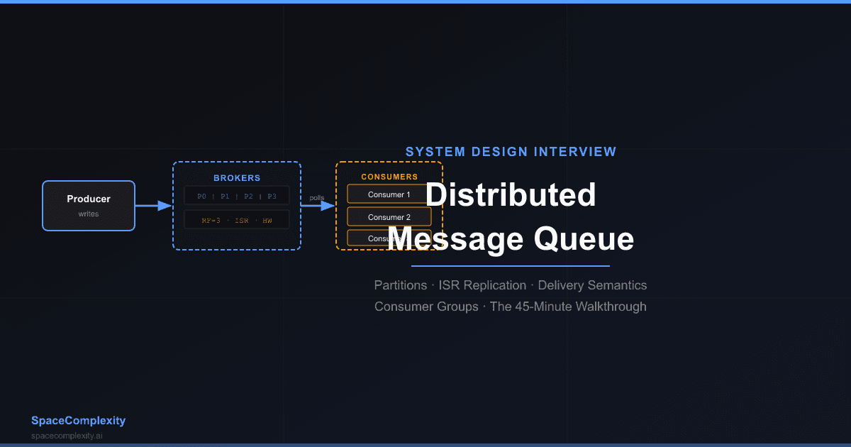 Design a Distributed Message Queue: The System Design Interview Walkthrough