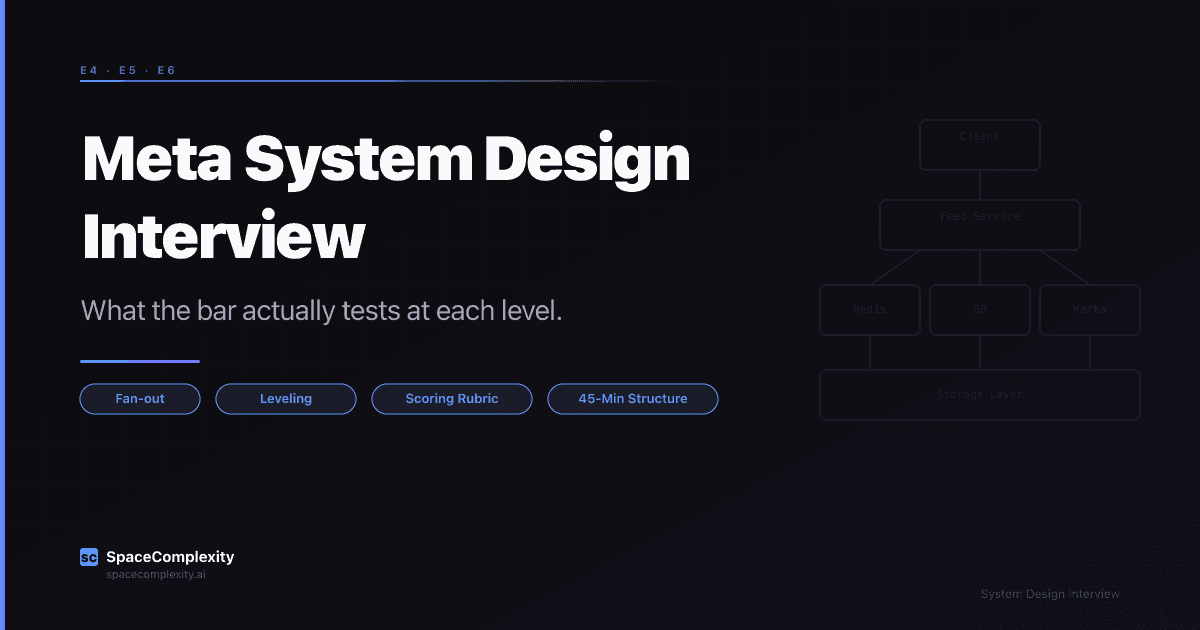Meta System Design Interview: What the Bar Actually Tests at Each Level