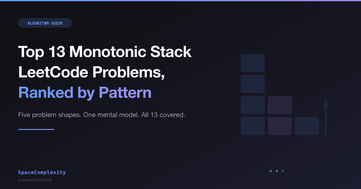 Top 13 Monotonic Stack LeetCode Problems, Ranked by Pattern