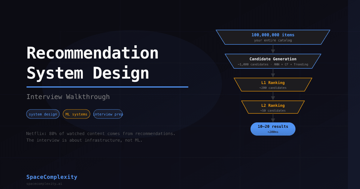 Recommendation System Design Interview: The Complete Walkthrough