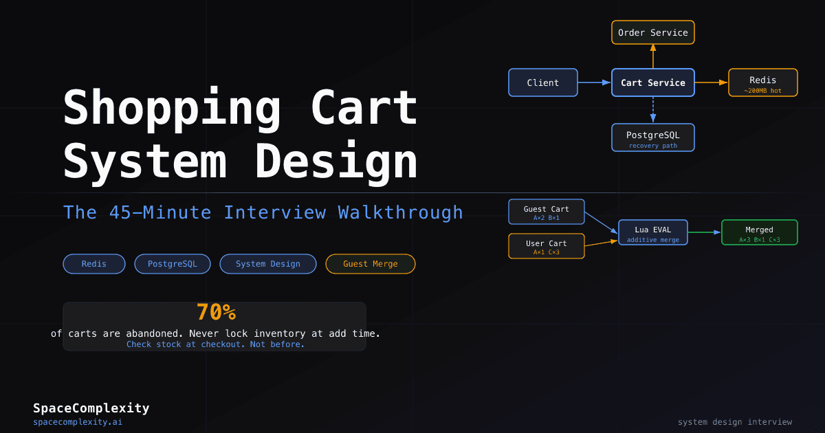Shopping Cart System Design Interview: The 45-Minute Walkthrough