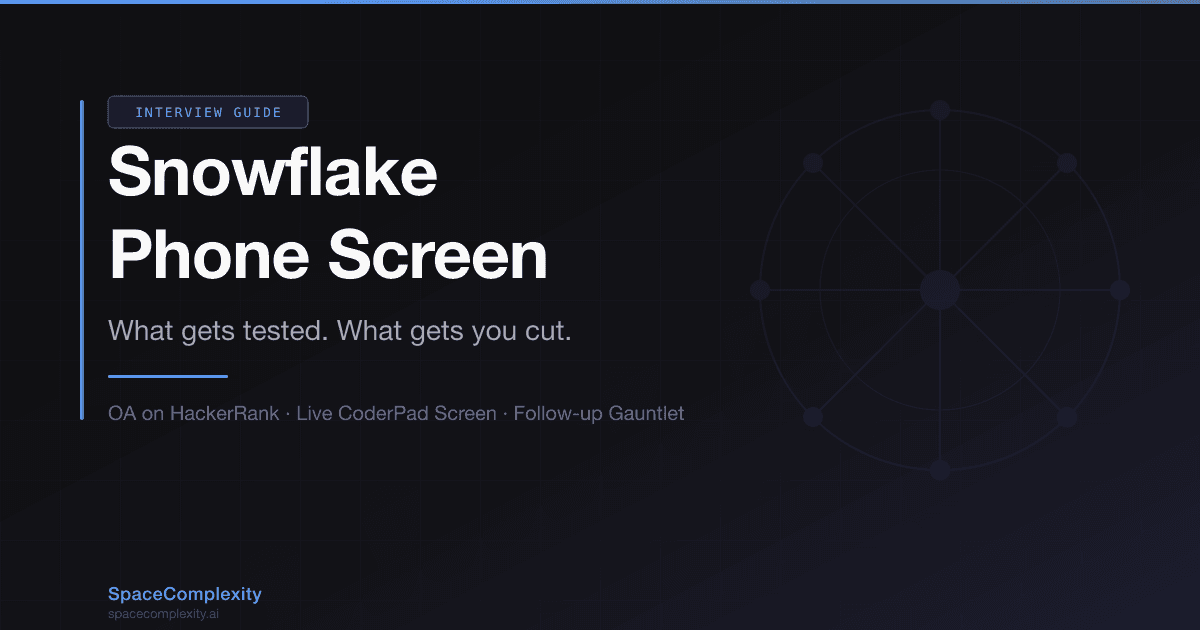 Snowflake Phone Screen Interview: What Gets Tested and How to Pass
