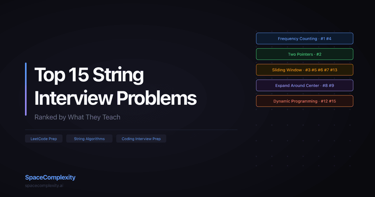 Top 15 String Coding Interview Problems: Ranked by What They Teach