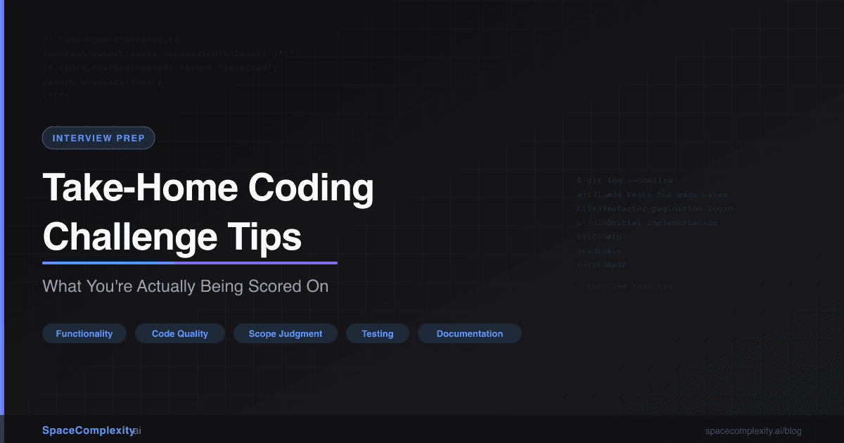 Take-Home Coding Challenge Tips: What You're Actually Being Scored On