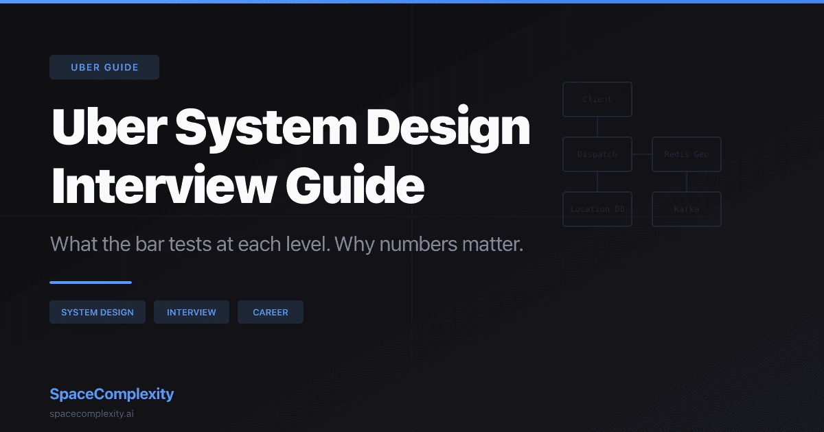 Uber System Design Interview Guide: What the Bar Tests at Each Level