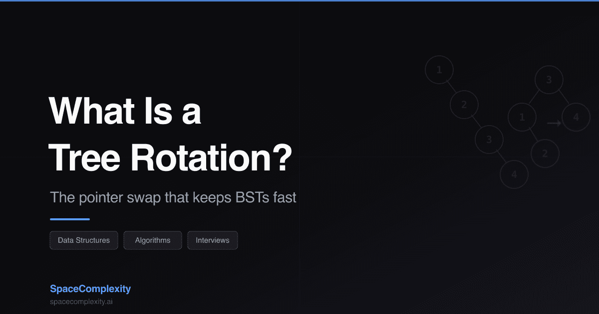What Is a Tree Rotation? The Pointer Swap That Keeps BSTs Fast