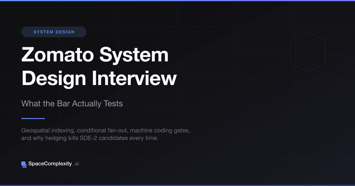 Zomato System Design Interview: What the Bar Actually Tests