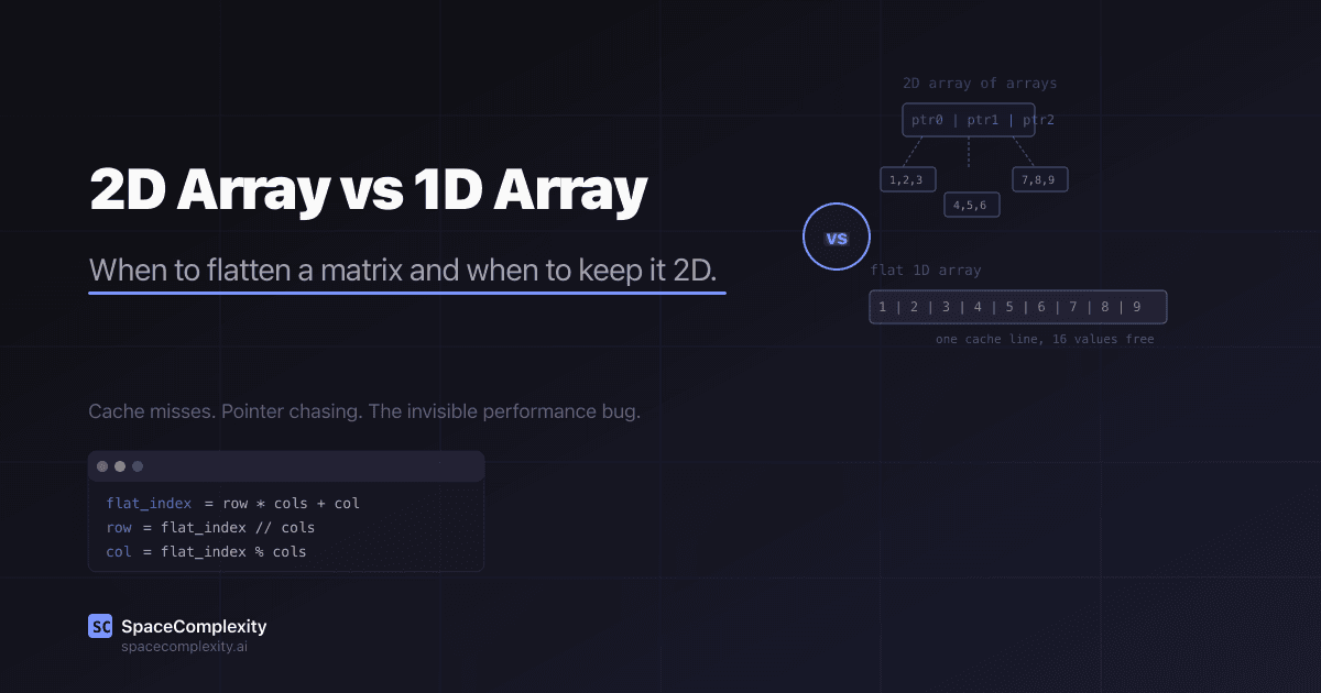 2D Array vs 1D Array: When to Flatten a Matrix and When to Keep It 2D