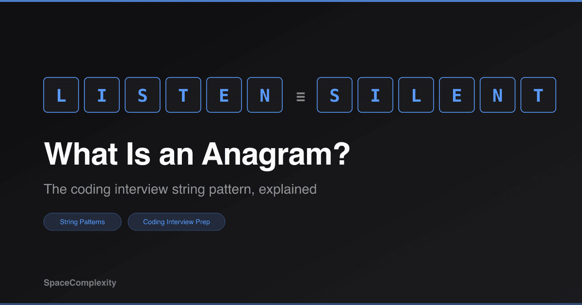 What Is an Anagram? The Coding Interview String Pattern, Explained