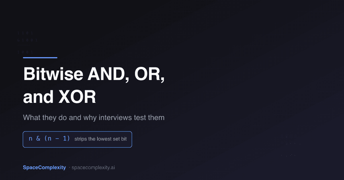 Bitwise AND, OR, and XOR: What They Do and Why Interviews Test Them
