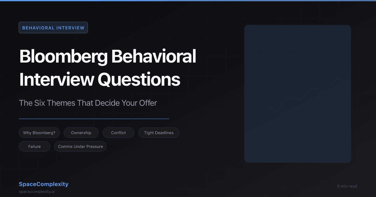 Bloomberg Behavioral Interview Questions: The Six Themes That Decide Your Offer