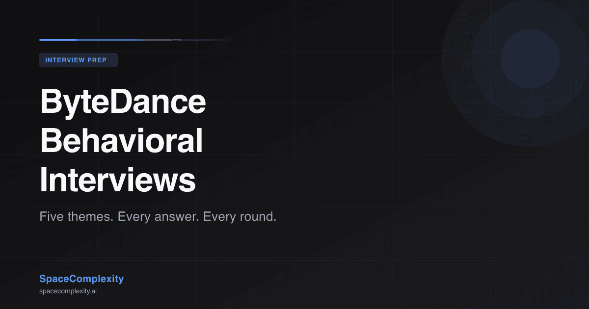 ByteDance Behavioral Interview Questions: Five Themes, Every Answer