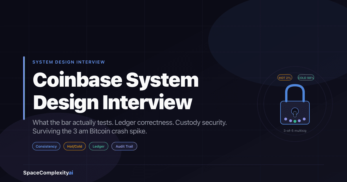 Coinbase System Design Interview: What the Bar Actually Tests