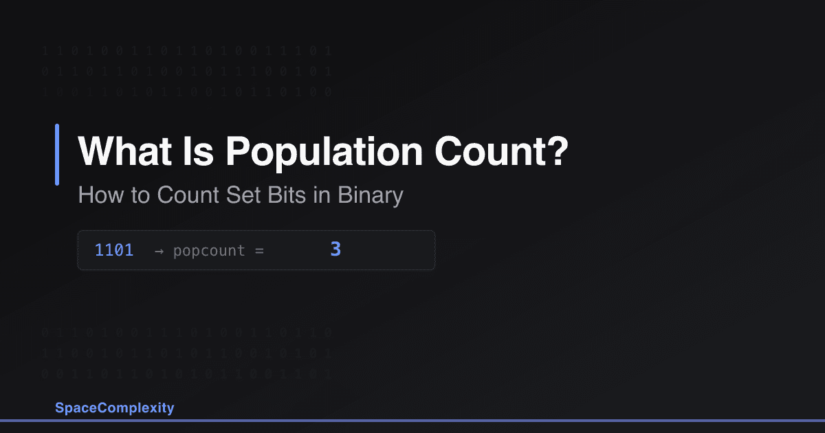 What Is Population Count? How to Count Set Bits in Binary