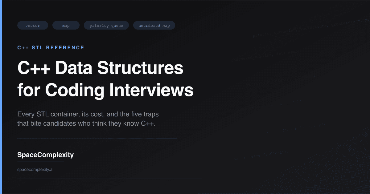 C++ Built-In Data Structures for Coding Interviews: The STL Reference