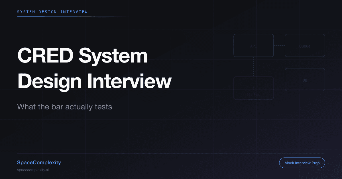 CRED System Design Interview: What the Bar Actually Tests