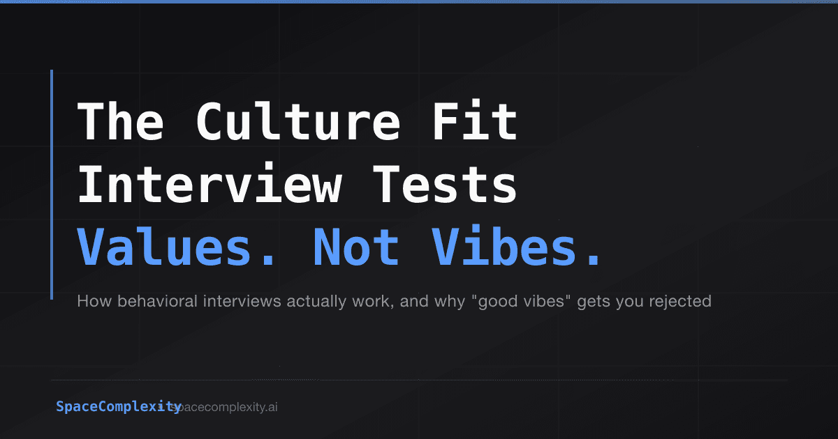 The Culture Fit Interview Tests Values. Not Vibes.