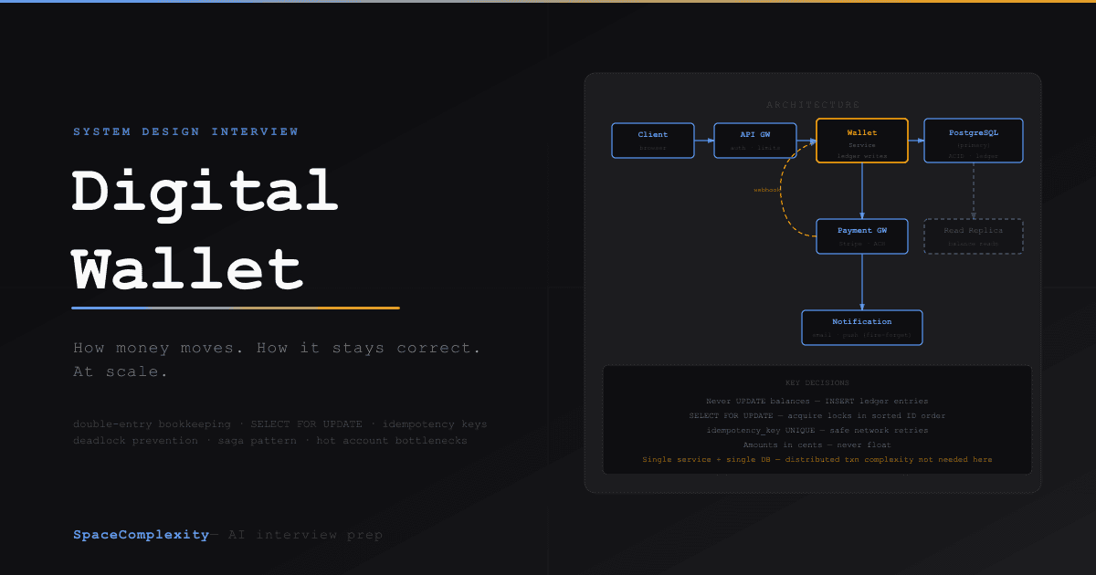 Design a Digital Wallet: The System Design Interview Walkthrough