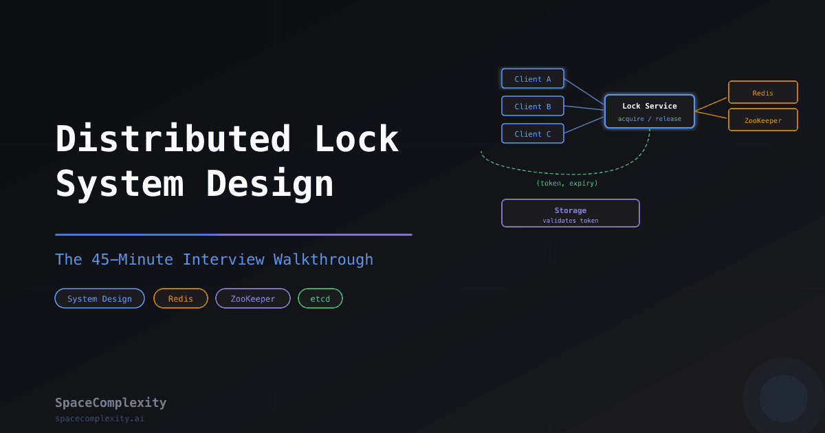 Distributed Lock System Design: The 45-Minute Interview Walkthrough