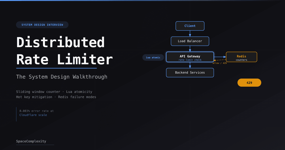 Distributed Rate Limiter: The System Design Interview Walkthrough