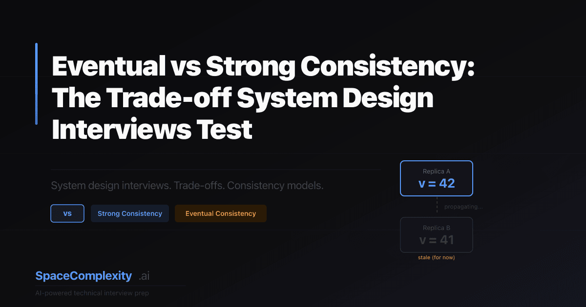 Eventual vs Strong Consistency: The Trade-off System Design Interviews Test