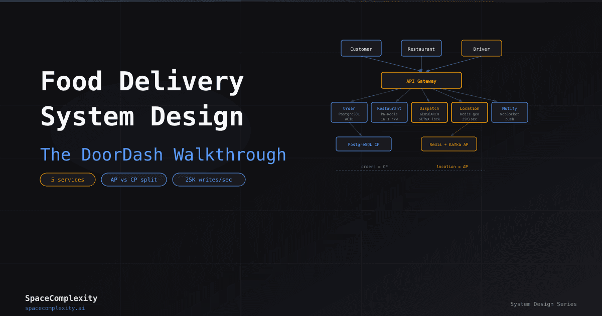 Food Delivery System Design Interview: The DoorDash Walkthrough