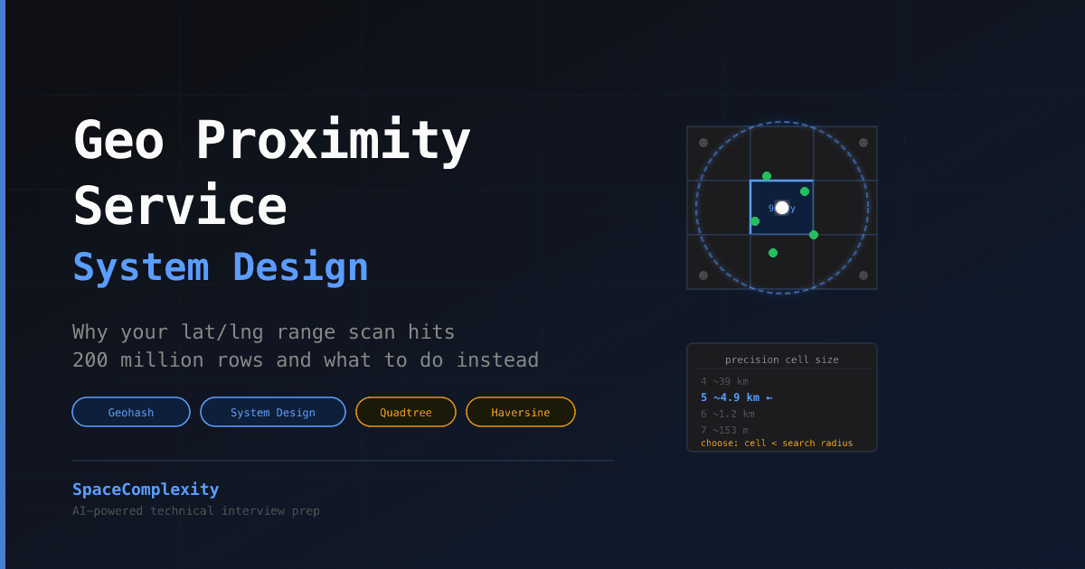 Geo Proximity Service System Design Interview: Geohash Is the Answer