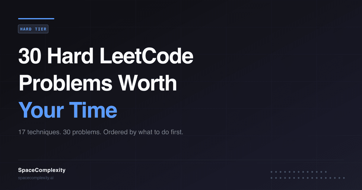 30 Hard LeetCode Problems That Are Actually Worth Your Time