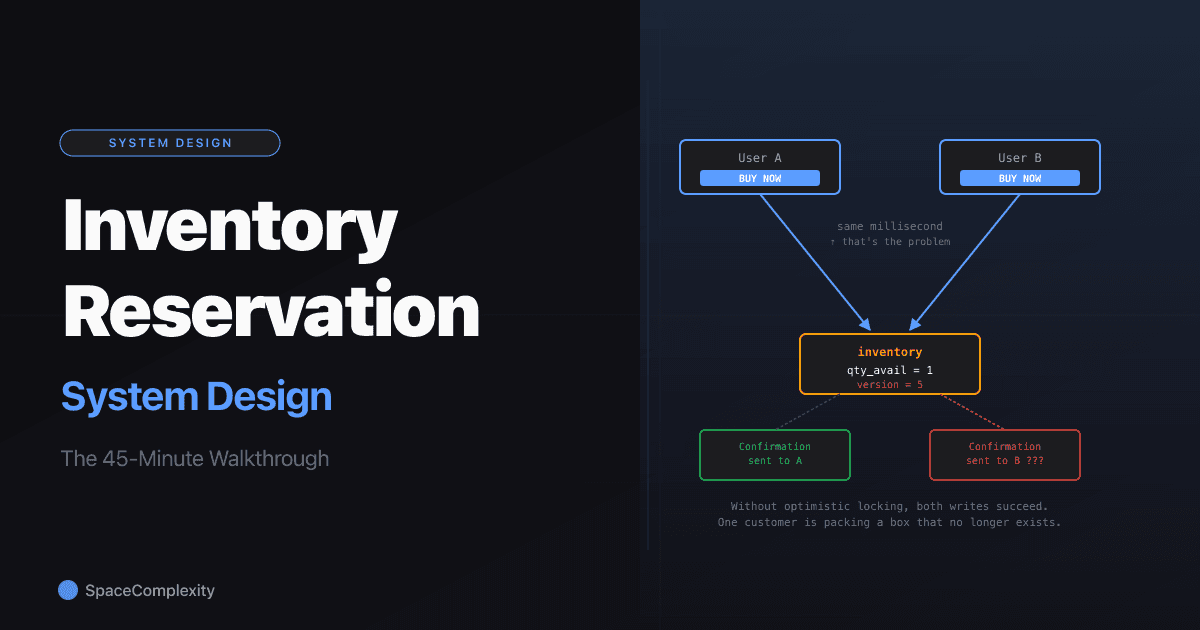 Design an Inventory Reservation System: The 45-Minute Walkthrough