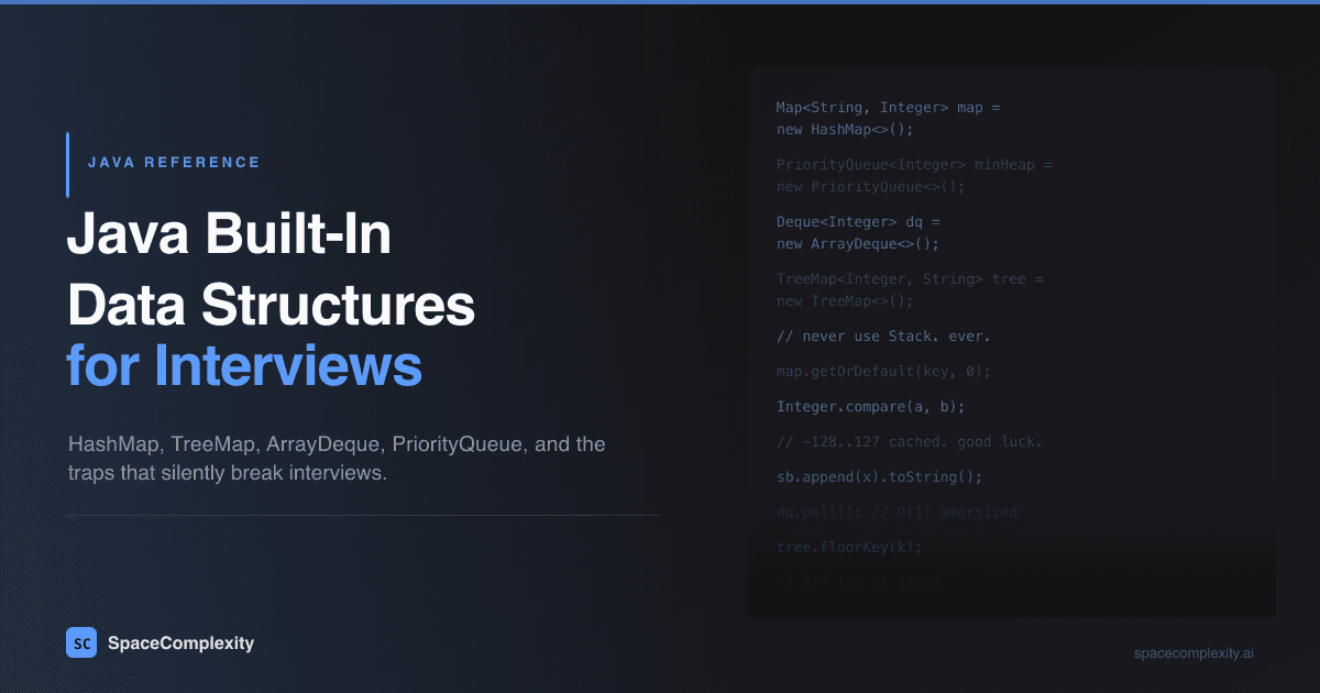 Java Built-In Data Structures for Coding Interviews