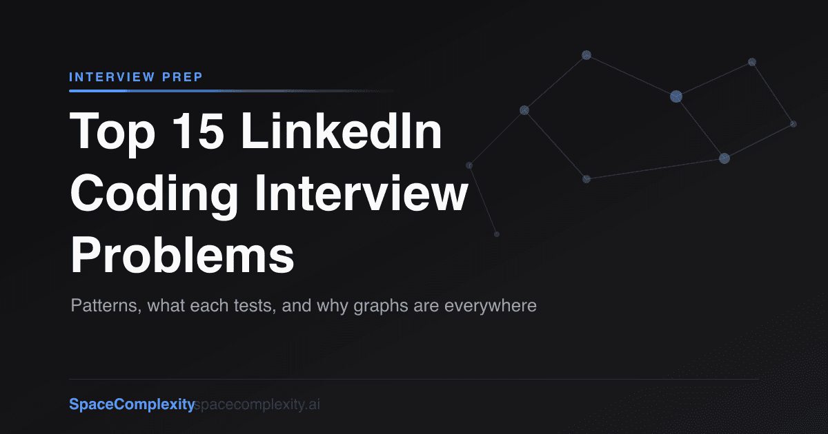 Top 15 LinkedIn Coding Interview Problems: Patterns and What Each Teaches