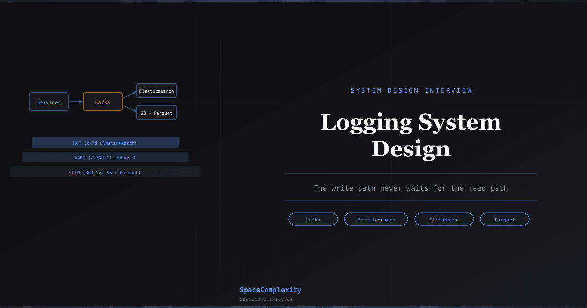 Logging System Design: The Write Path Never Waits for the Read Path