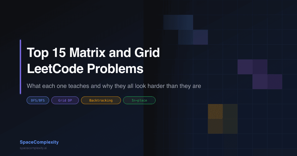Top 15 Matrix and Grid LeetCode Problems: What Each Teaches