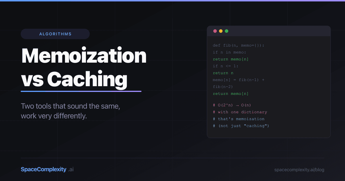 Memoization vs Caching: Two Tools That Sound the Same, Work Differently
