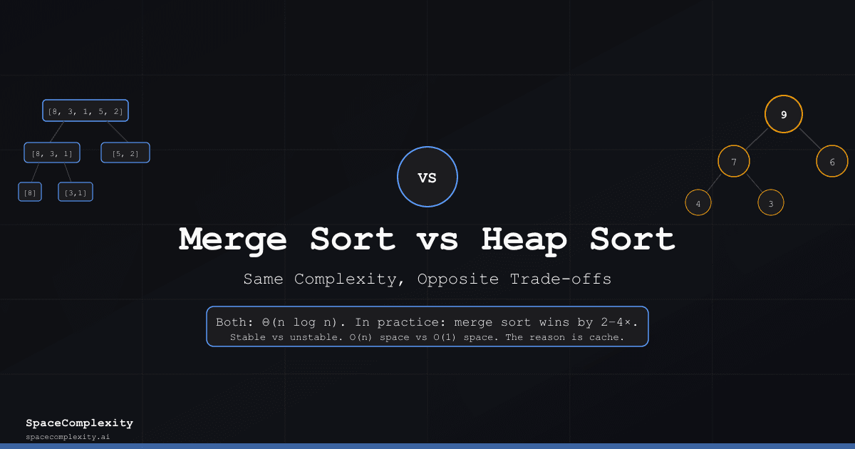 Merge Sort vs Heap Sort: Same Complexity, Opposite Trade-offs
