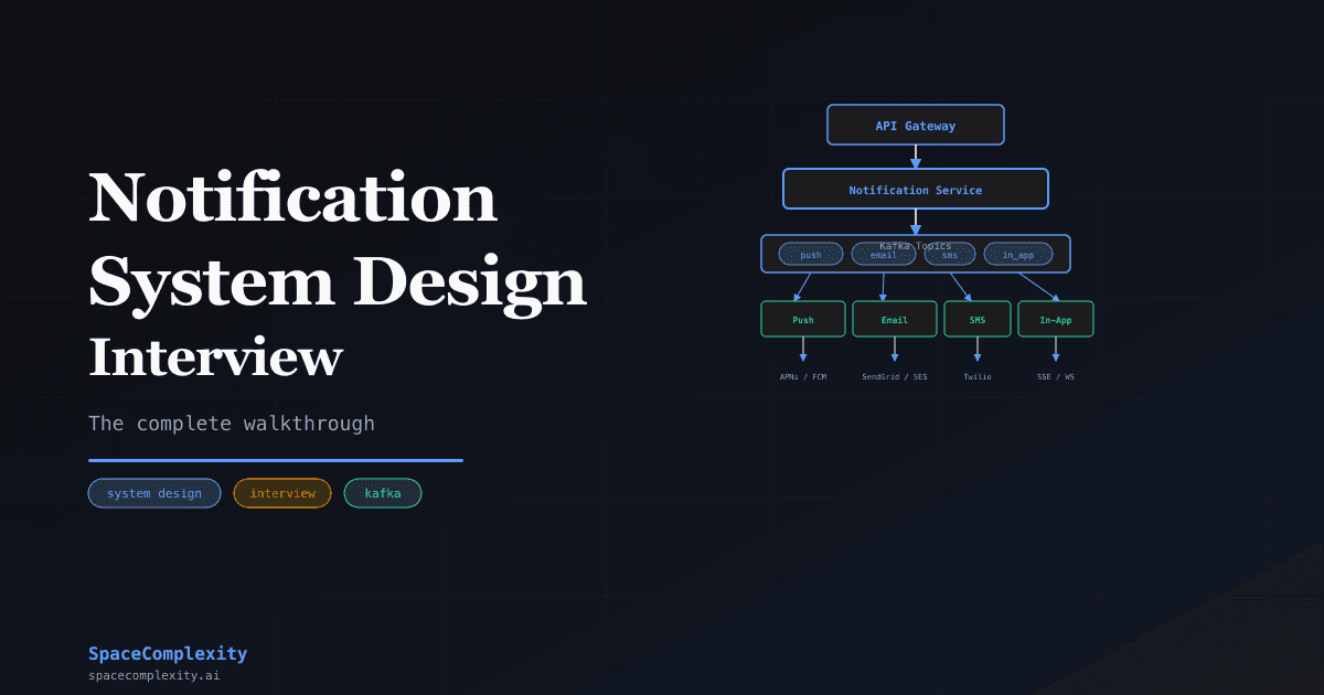 Notification System Design Interview: The Complete Walkthrough